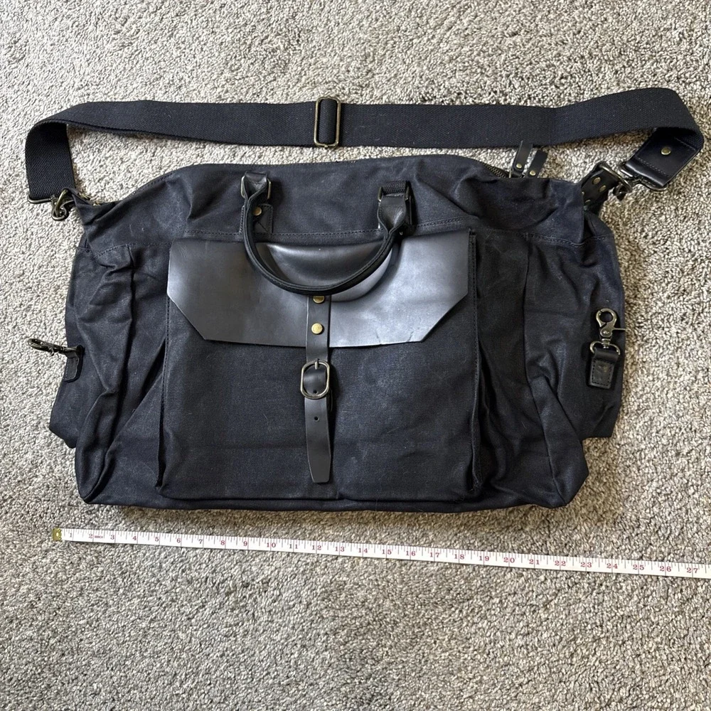 Soaeon Duffle Bag Waterproof‎ Canvas With Genuine Leather
